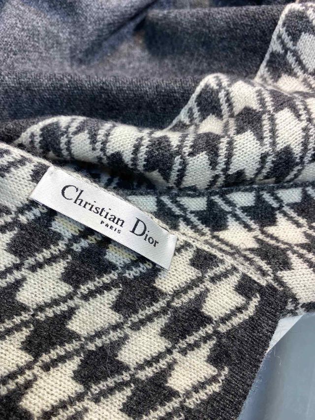 Dior圍巾 千鳥格秋冬必備時尚元素單品 迪奧羊絨交織女圍巾  llwj6730